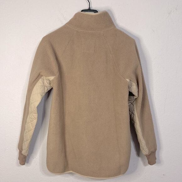 Abercrombie & Fitch Women Blush Asymmetrical Snap-up Fleece Sweater Size M - Picture 9 of 11